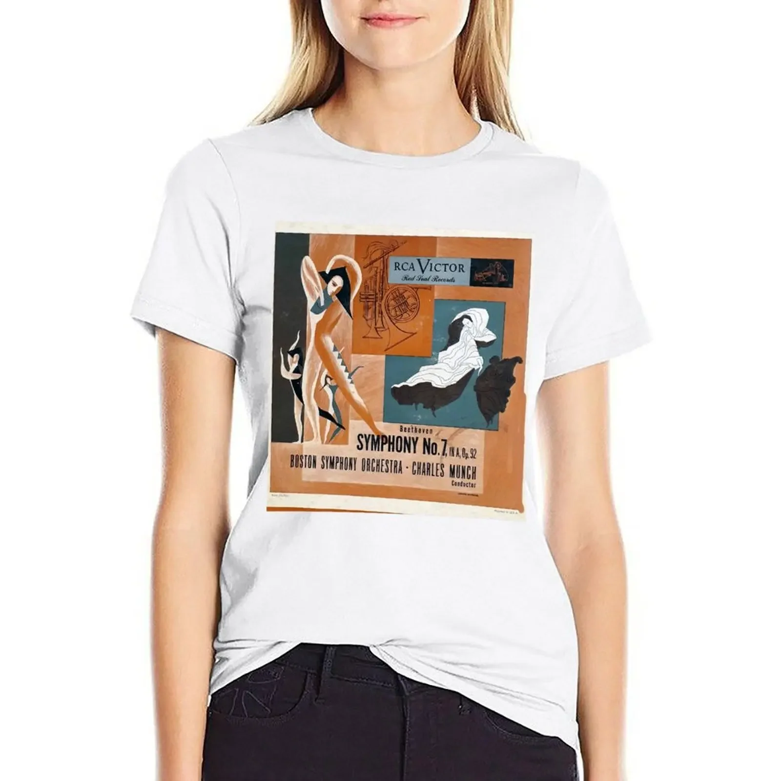 

Beethoven, Boston Symphony Orchestra, Charles Munch, Symphony No. 7, Album, 1950, lp, Record, Vinyl T-shirt