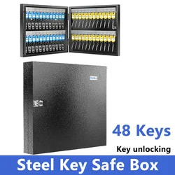 WeHere 48 Keys Cabinet Organizer, Key Safe Box , Key Safe Security Storage Lockbox Holder for Valets, Hotels, Car and House Keys