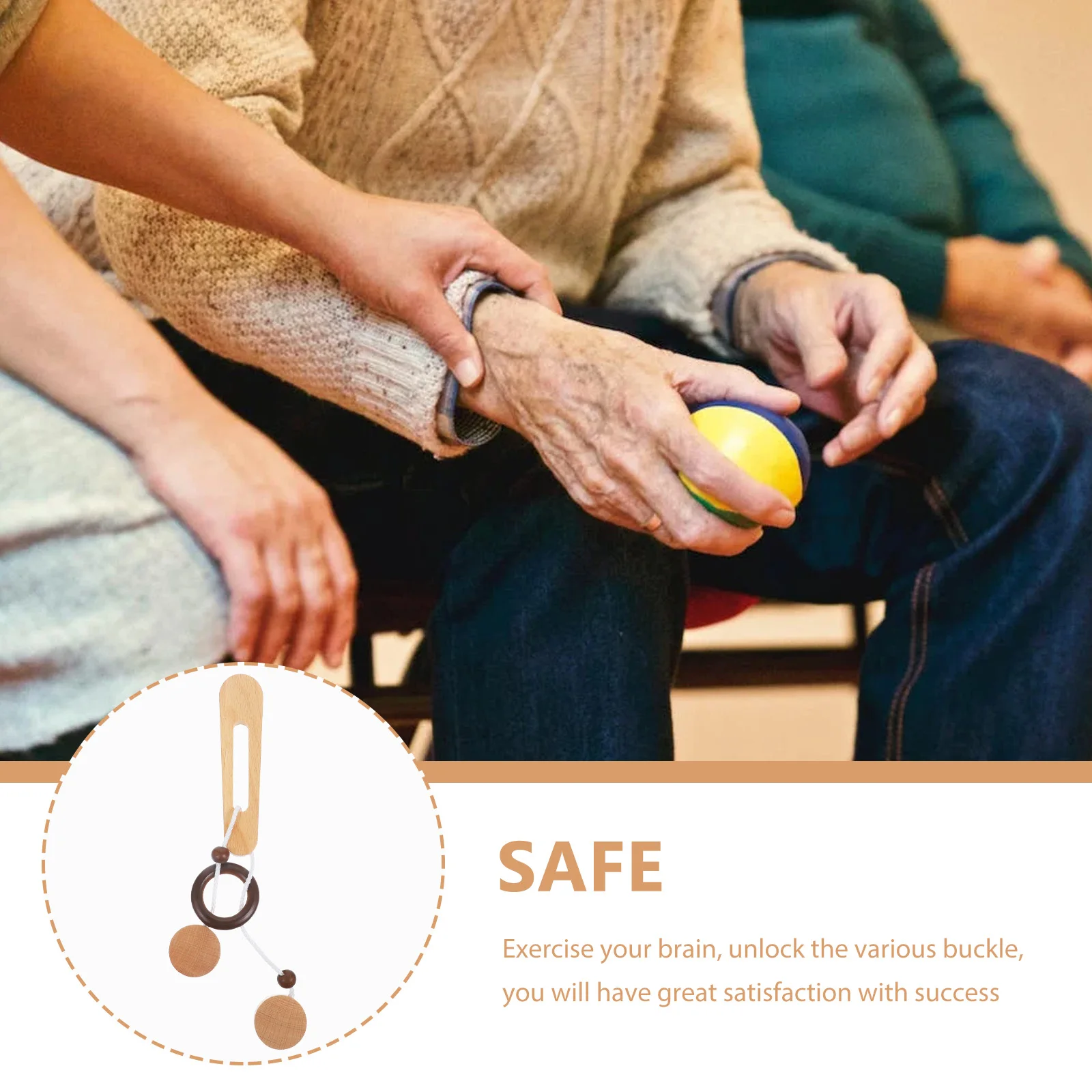 

HONMEET деревянная головоломка IQ, разблокировка, развивающая игрушка для детей, логический вызов с замком из бука