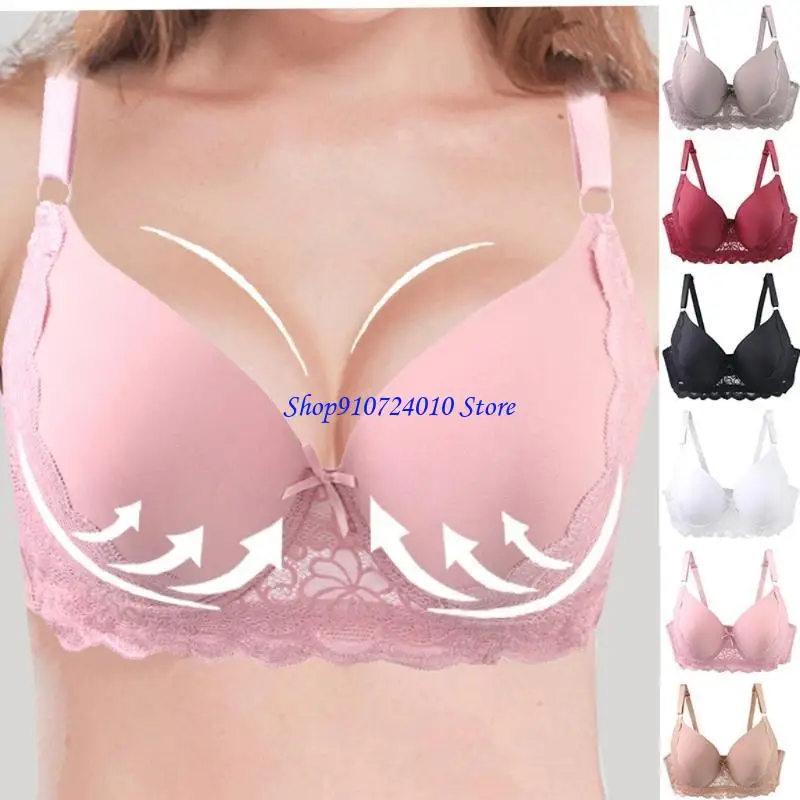 77HD جميل Bowknot سحر حمالة العميق الخامس الرقبة الملابس الداخلية النسائية أعلى الملابس الداخلية