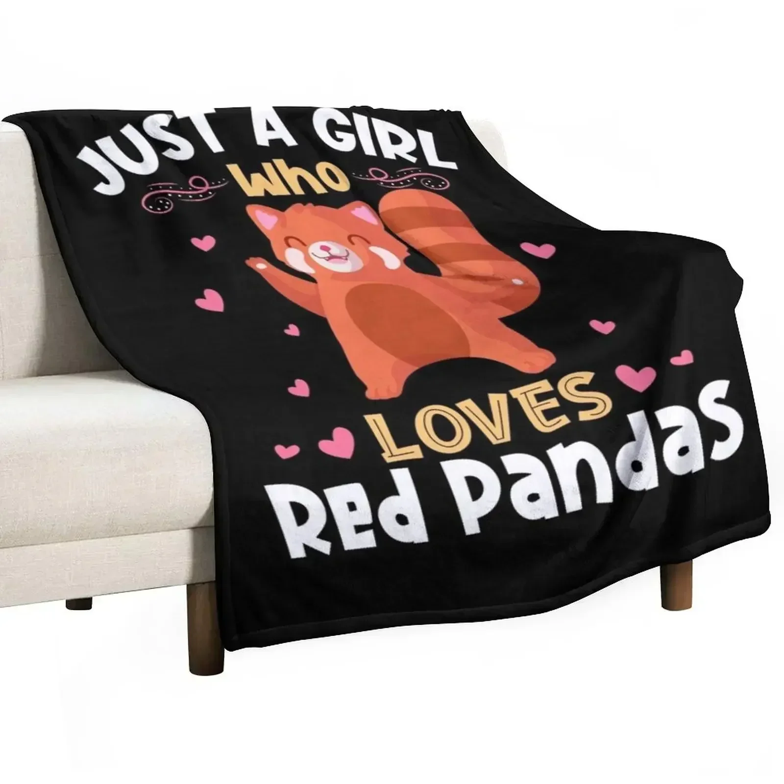 Nur ein Mädchen, das rote Pandas liebt. Überwurfdecke, Steppdecke, Thermik für Reisen, Haare, personalisierte Geschenkdecken