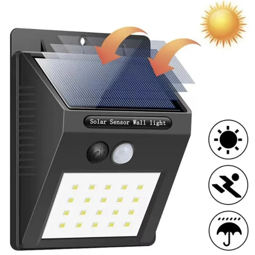 Lanmey Luminária Solar Luz de Led Com Sensor De Presença Automático iluminação externa entrega express