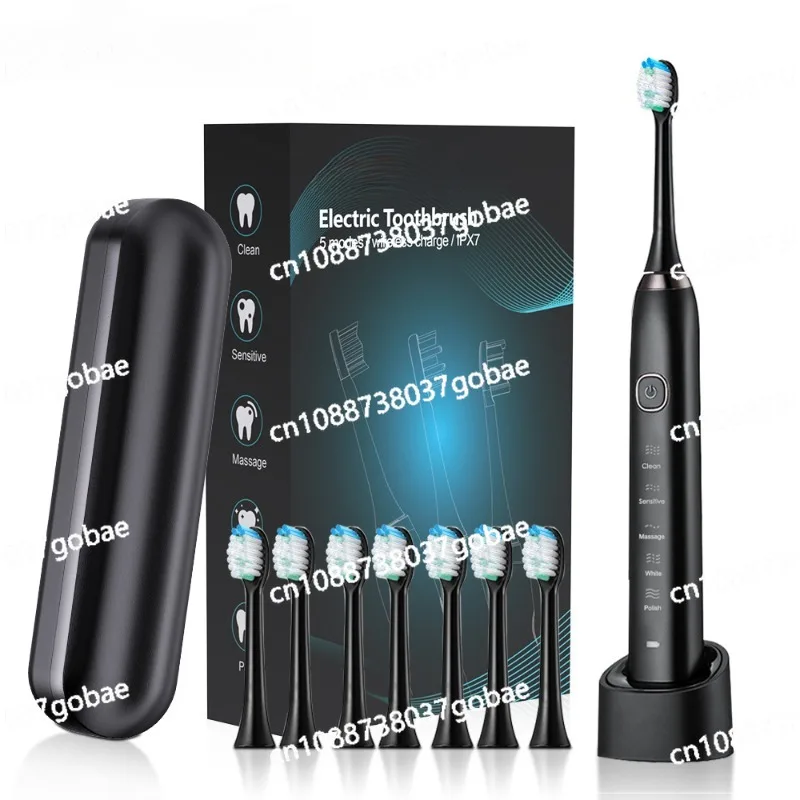 English Version 5-speed 8-brush Head Portable Case Maglev Electric Toothbrush Adult Induction Charging