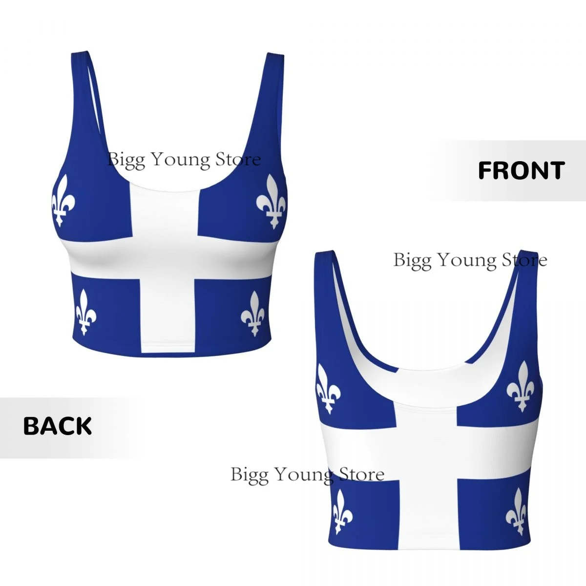 Vlag van Quebec Canada Basic T - Yoga Fitness Quebec recensie en prijs