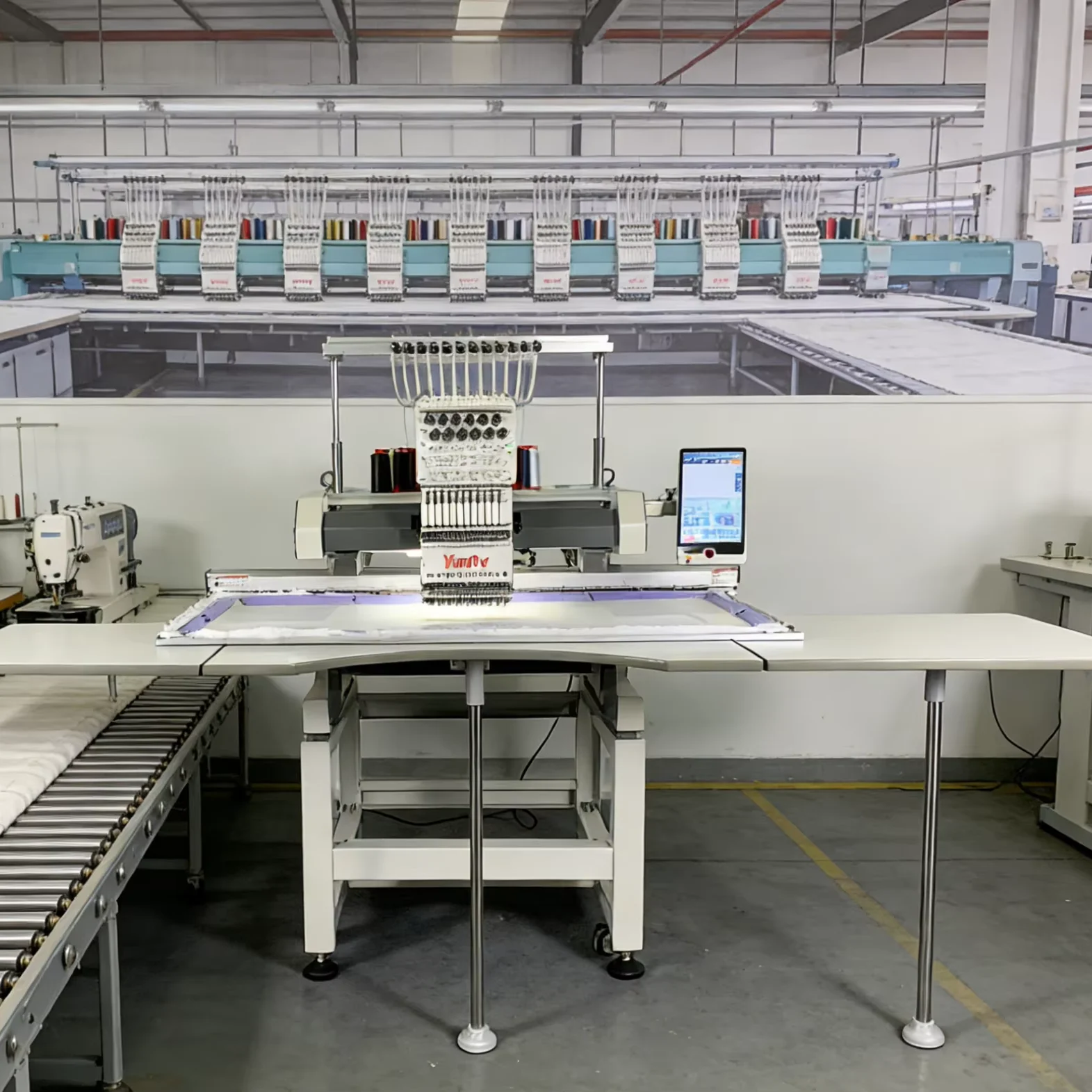 Reliable Single Head Multi Needle Embroidery Machine Big Working Scope Daily Textile Fabric Embroidery Machinery