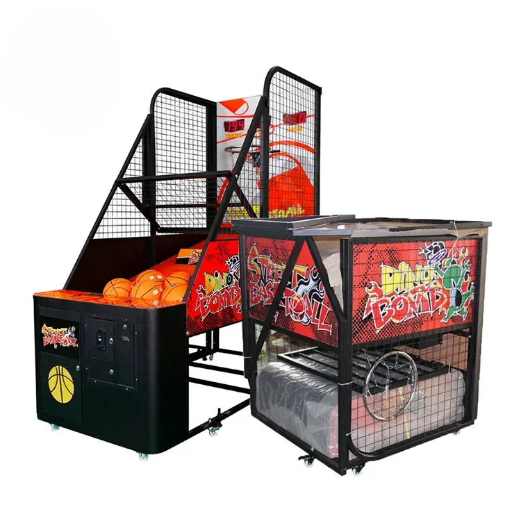 pop Coin Operated  a shot basketball game three stage game mode indoor commercial basketball arcade game machine