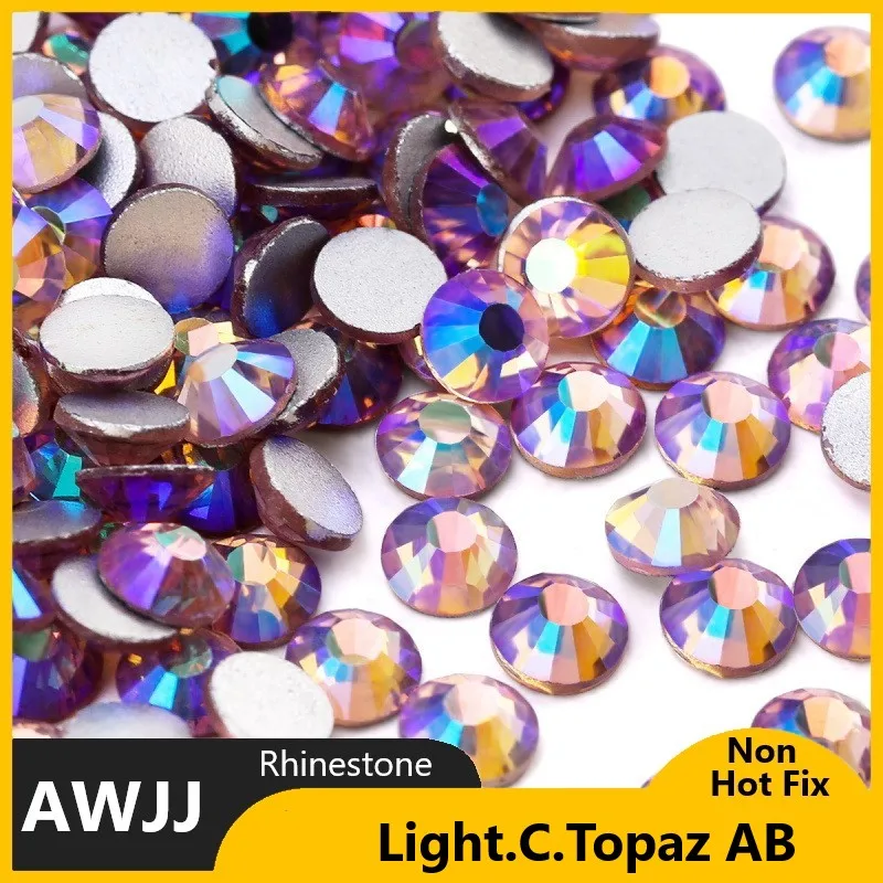 Yellow Series SS3-30 Non Hot Fix Rhinestones flat back crystal strass glitter stone for DIY manicure 3D nail art fabric garment