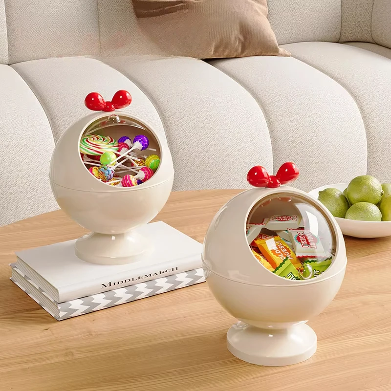 

New Cream Style Plastic Storage Tub - Perfect for Coffee Tables, Stores Snacks and Other Items with an Elegant Look