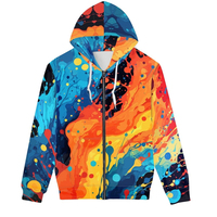 Graffiti Tie Dye 3d Graphic Zipper Hoodies Sweatshirts Men Women Unisex Oversized Hoodie Kids Zip Up Streetwear Tracksuits Tops