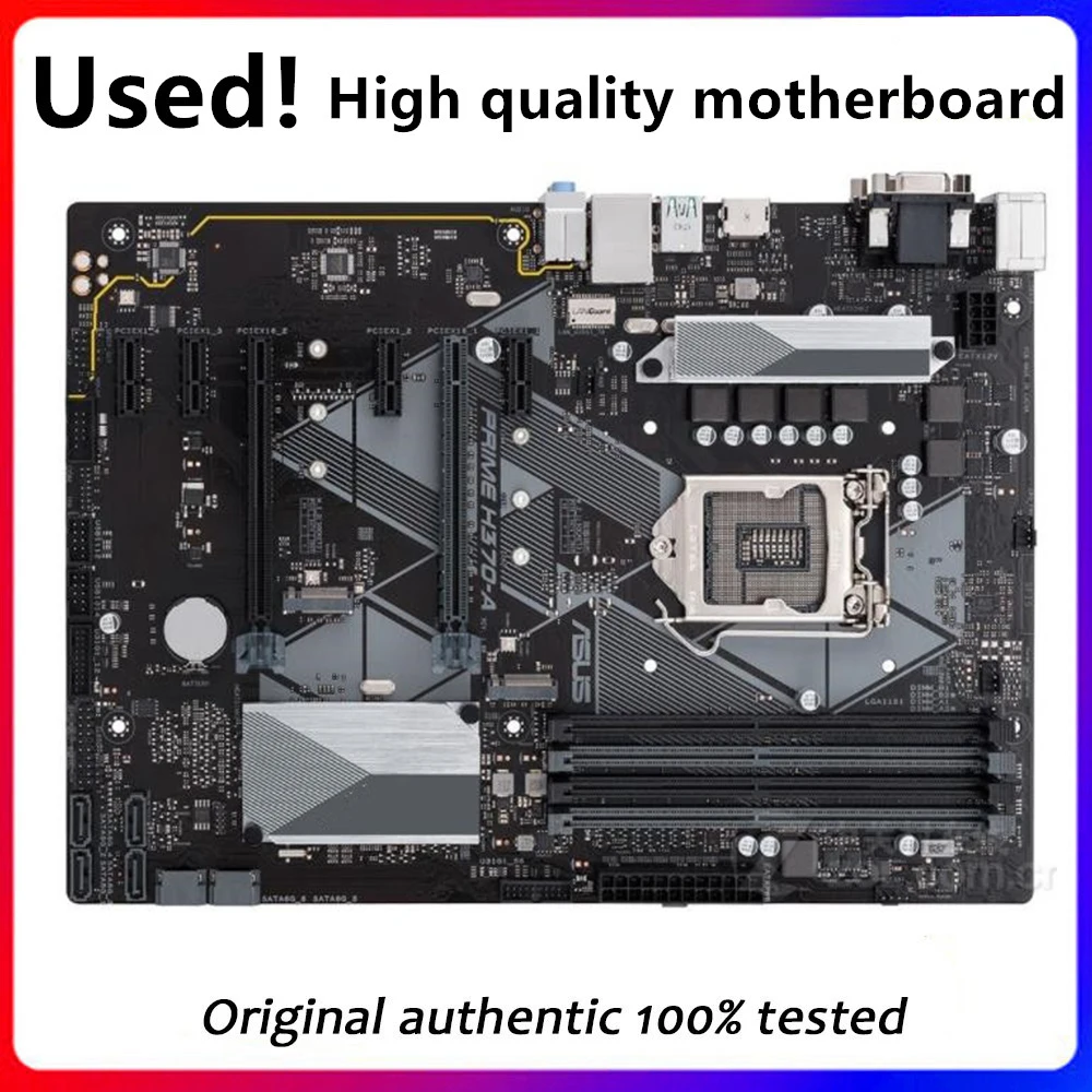 For Asus PRIME H370-A Original Used Desktop Intel H370 H370M DDR4 Motherboard LGA 1151  i7/i5/i3 USB3.0 SATA3