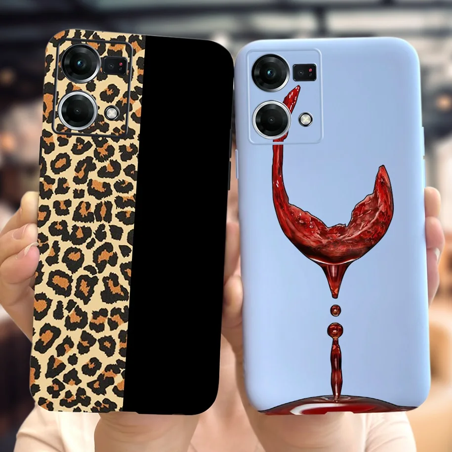 For OPPO Reno 7 4G 5G Case Reno7 Z Cover Cute Feather Soft Painted Phone Cover For OPPO F21 Pro Reno7Z Cases 2022 CPH2343 Bumper