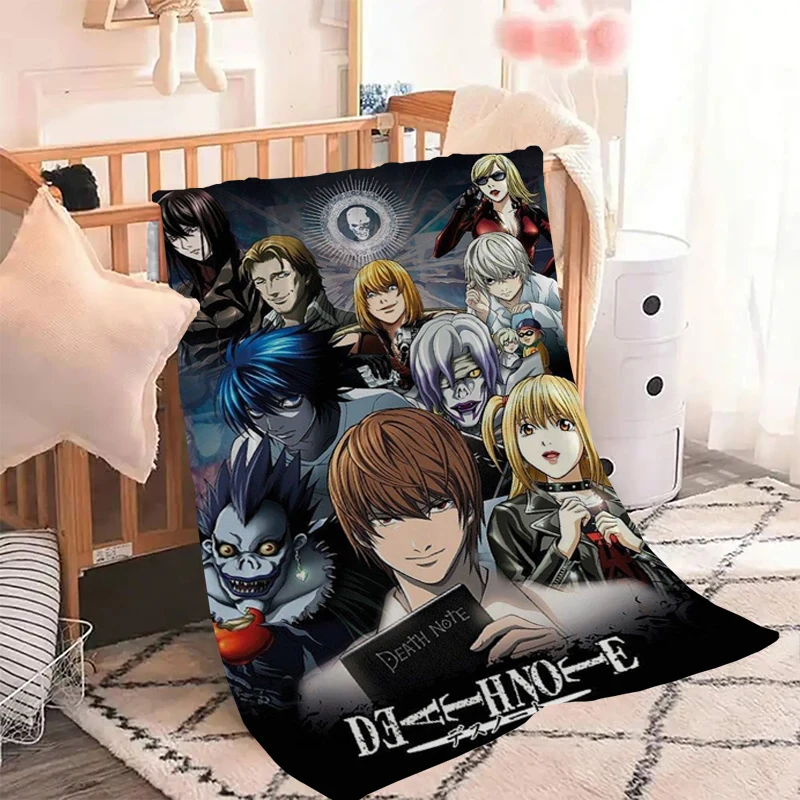 

Death Note Aanime Throw Nap Blanket Fluffy Sofa Blankets & Throws Microfiber Bedding Knee Bed Decorative Fleece Soft Luxury Home