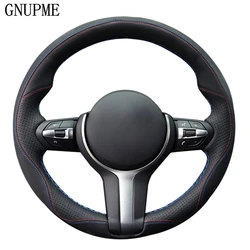 Black Genuine Leather Suede Car Steering Wheel Cover for BMW M Sport F30 F31 F34 X1 F07 X2 F10 F11 F25 F32 F33 F36 X3 F39 F48