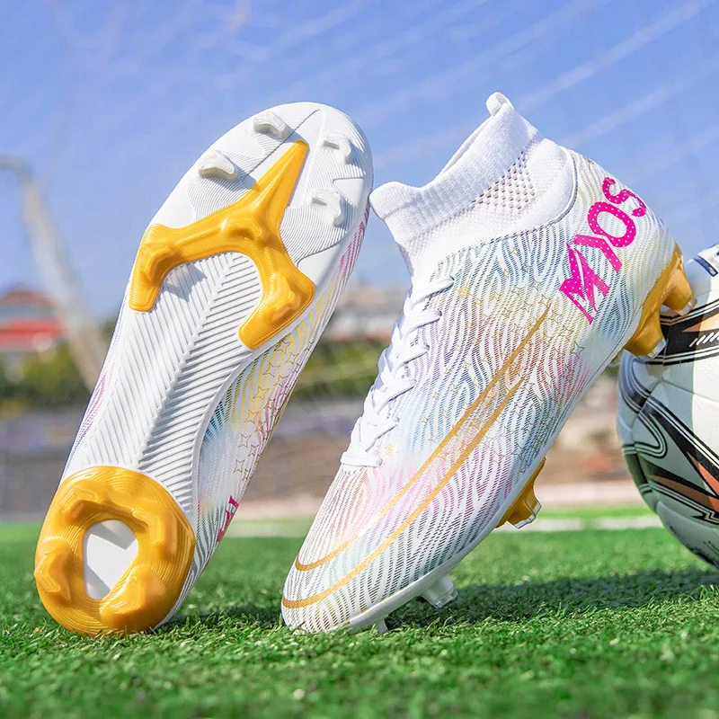 

2025 Football Shoes Professional Pink TF/AG Football Boots Men Women Trainning Sneakers Comfortable Non-Slip Teen Turf Soccer Sh