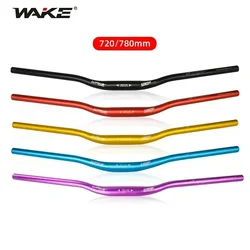 WAKE-Guidon de vélo en alliage d'aluminium pour VTT, accessoires de bicyclette, diamètre 720mm 780mm 31.8mm