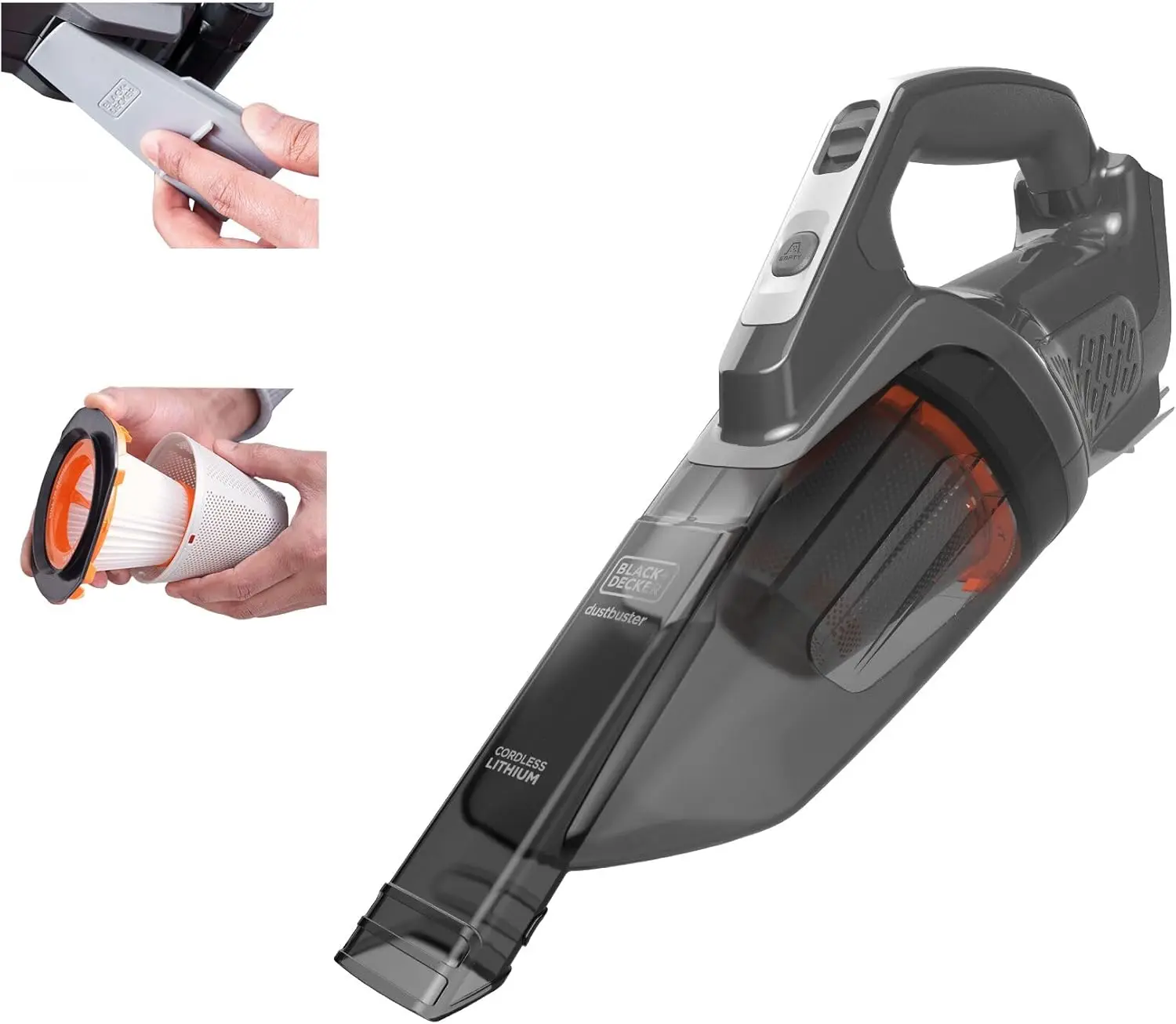 20V Cordless Hand Vacuum, Powerful Suction, Large Dustbowl, Tool Storage
