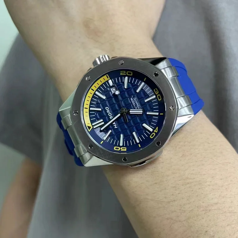 Imagem -03 - Hanboro Relógio Automático de Luxo Moda Homem Mecânico Relógio Esporte Luminoso Negócio à Prova Impermeável Água Relógio Casual para Homem Reloj Hombre