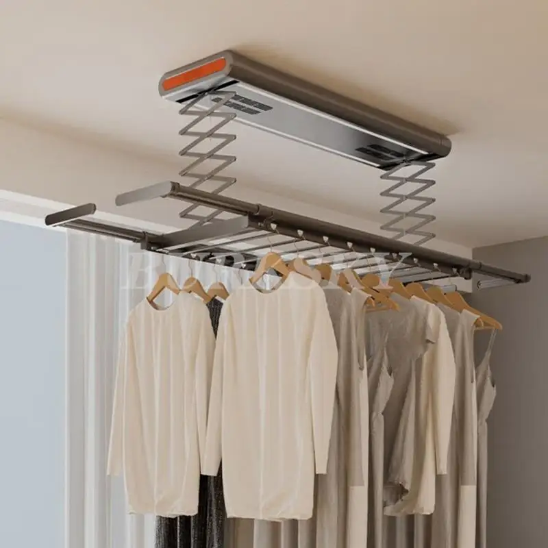 Intelligent Hanger Electric Clothes Drying Rack With Remote Control Household Lifting Clothes Dryer Balcony Four Pole Telescopic