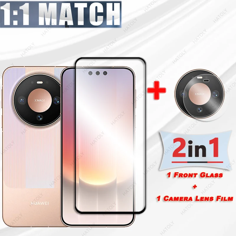 Screen Protector For Huawei Mate 90 Pro Glass Black Edge Protective Film For Huawei Mate 90 5G Front Glass Camera Lens Protector