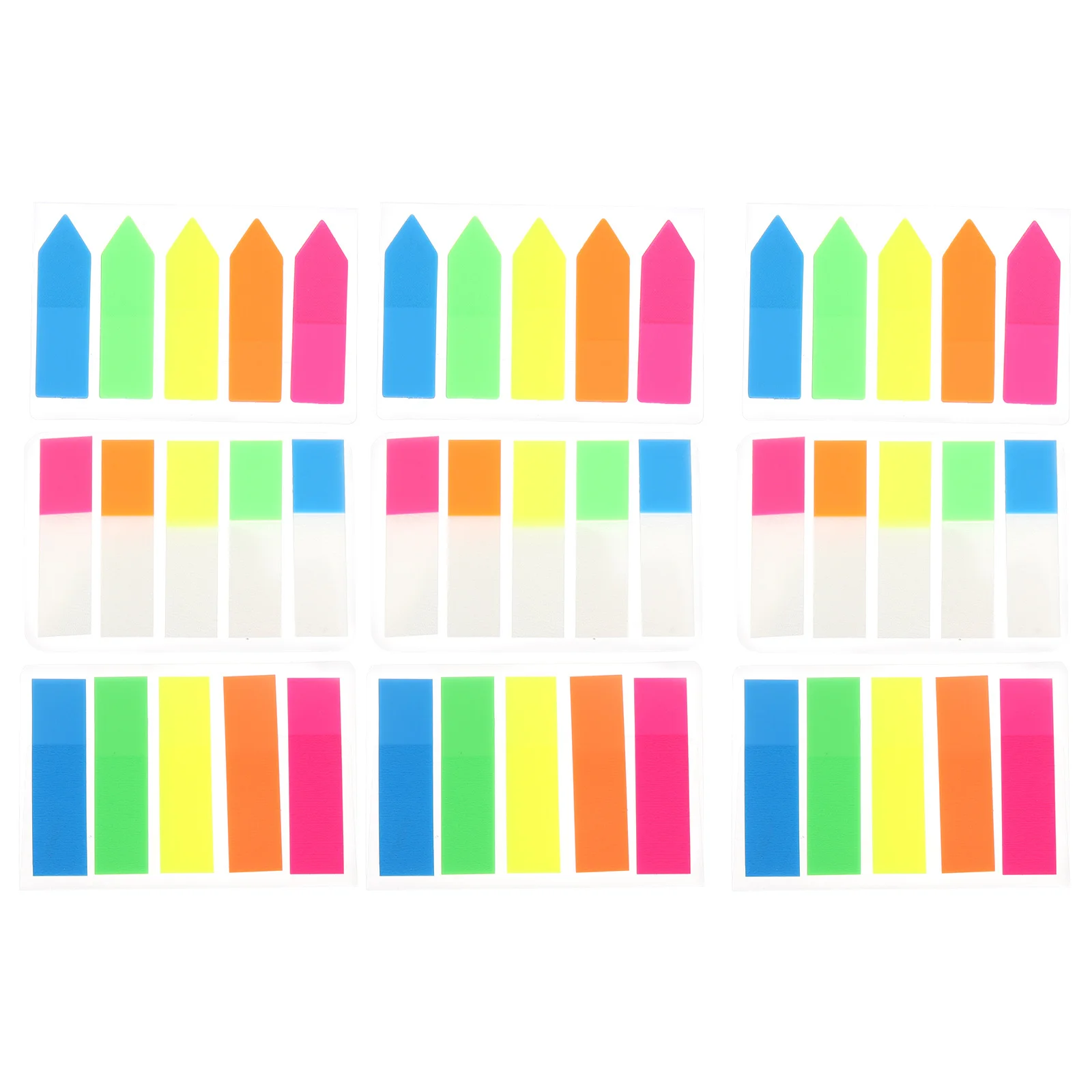 900Pcs Colorful Index Label Stickers Self-Adhesive Tearable Notes for Bookmarks Classification Study Office Use