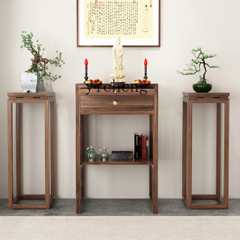 a2 solid wood table small household incense case rural incense gongtai modern casket