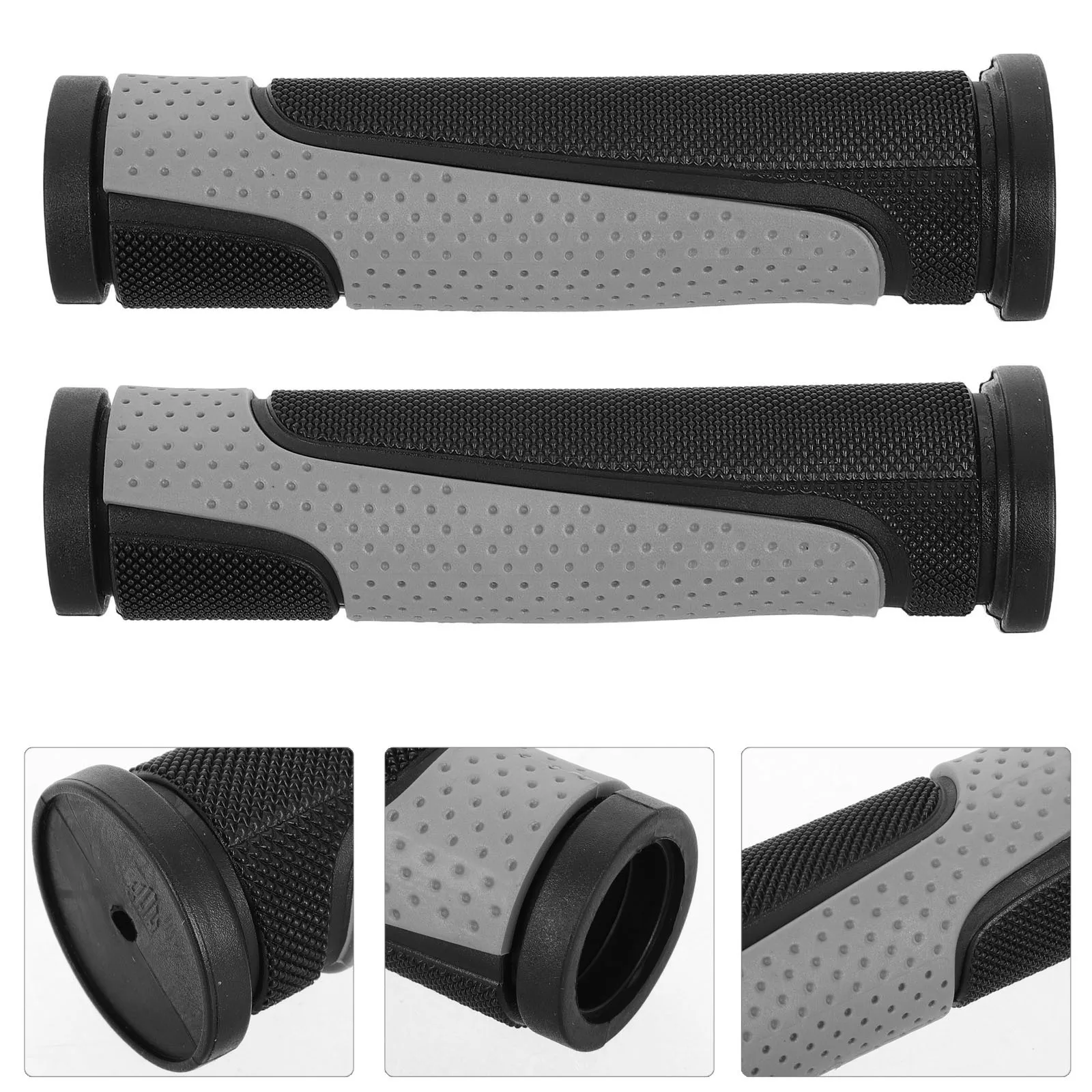 1Pair Versatile Soft PVC Mountain Bike Handle Grips Antislip Design Durable Comfortable Install Bike Grips