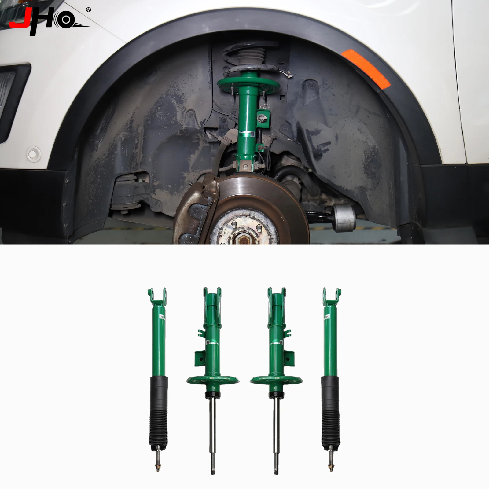 JHO Car Front Rear Shock Absorber Strut Lift Kit for Ford Explorer 2013-2019 Twin-Tube Comfort Suspension Damper Assembly