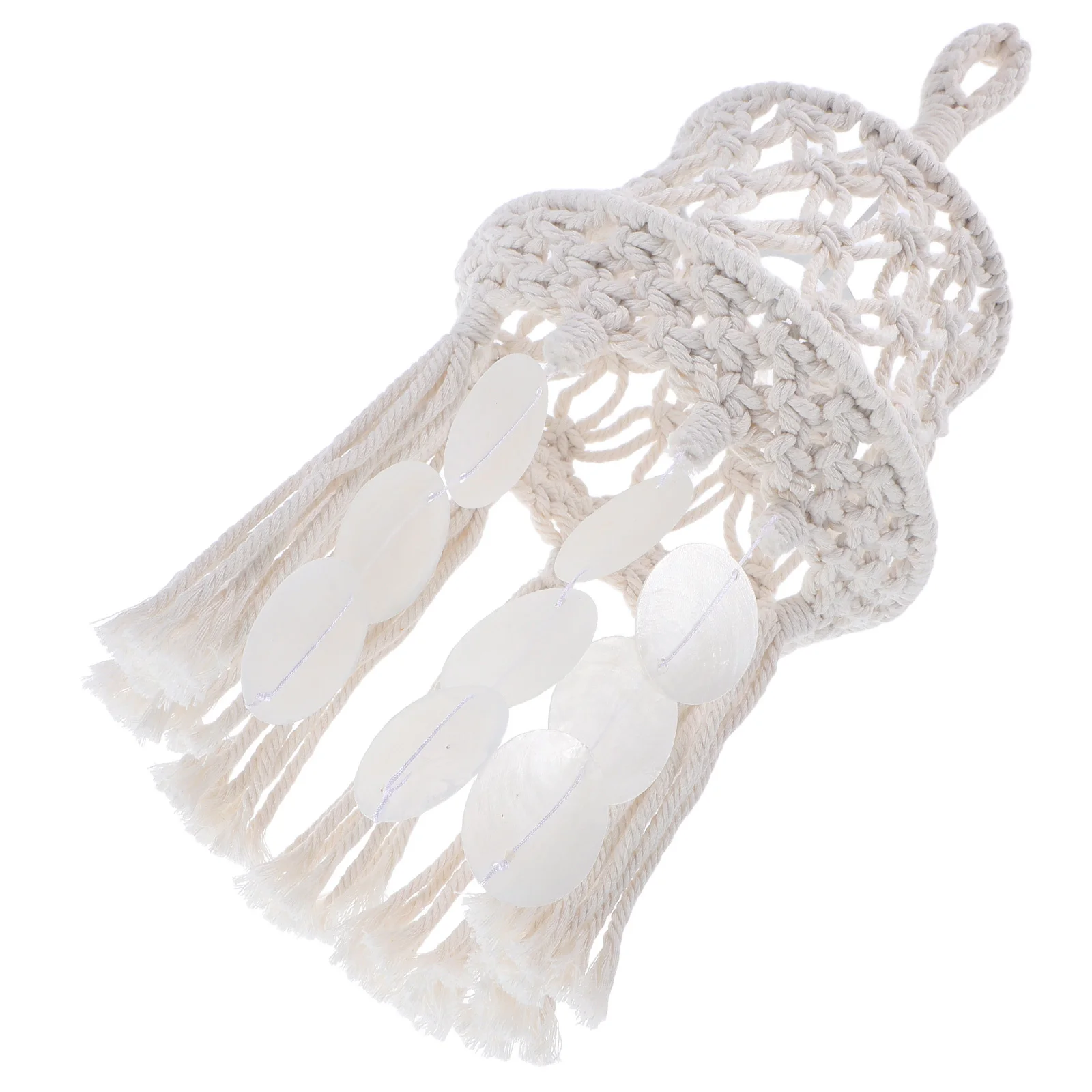 

Bohemian Woven Cotton Lampshade Handcrafted Tassel Table Lamp Shade Rustic Bedside Room Decor Knitted Lamp Shade