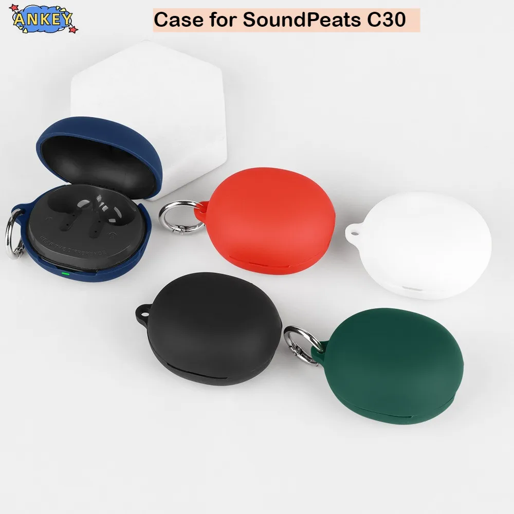 

Чехол для наушников SoundPeats C30, защитный чехол от падения, мягкие силиконовые беспроводные Bluetooth-наушники для переноски