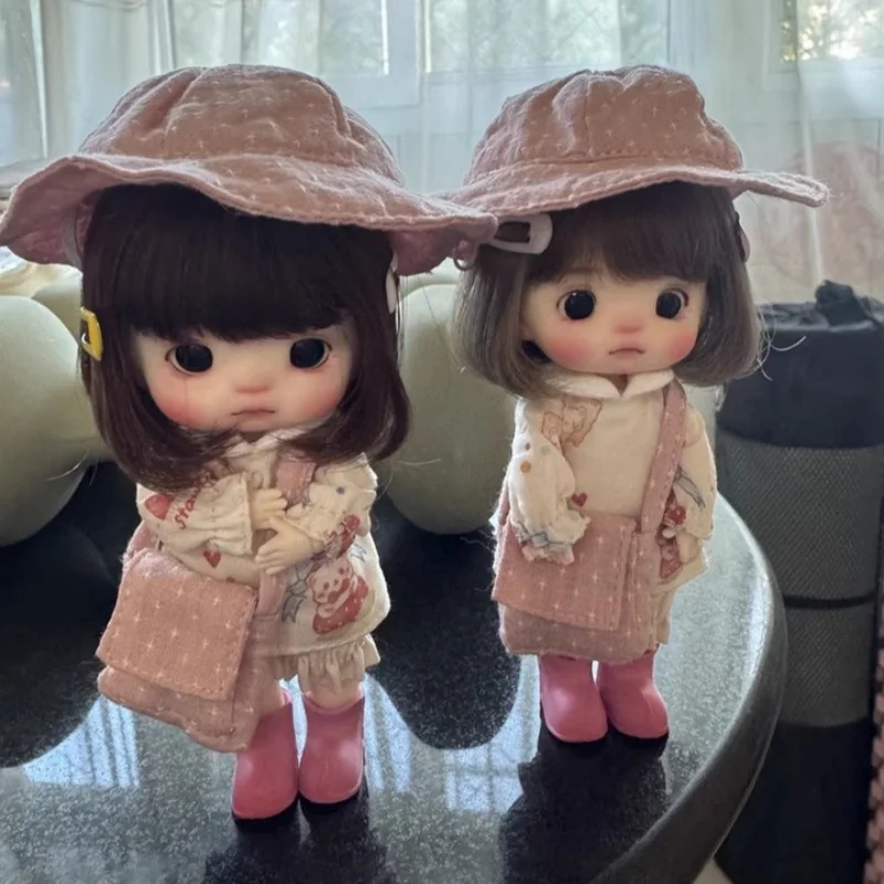 Ob11 인형 재고 있음 오리지널 15cm 눈 움직임 BJD 트렌디 플레이 선물 세트 1/12 메이크업 가발 스타일링 깜짝 선물 어린이 장난감 인형