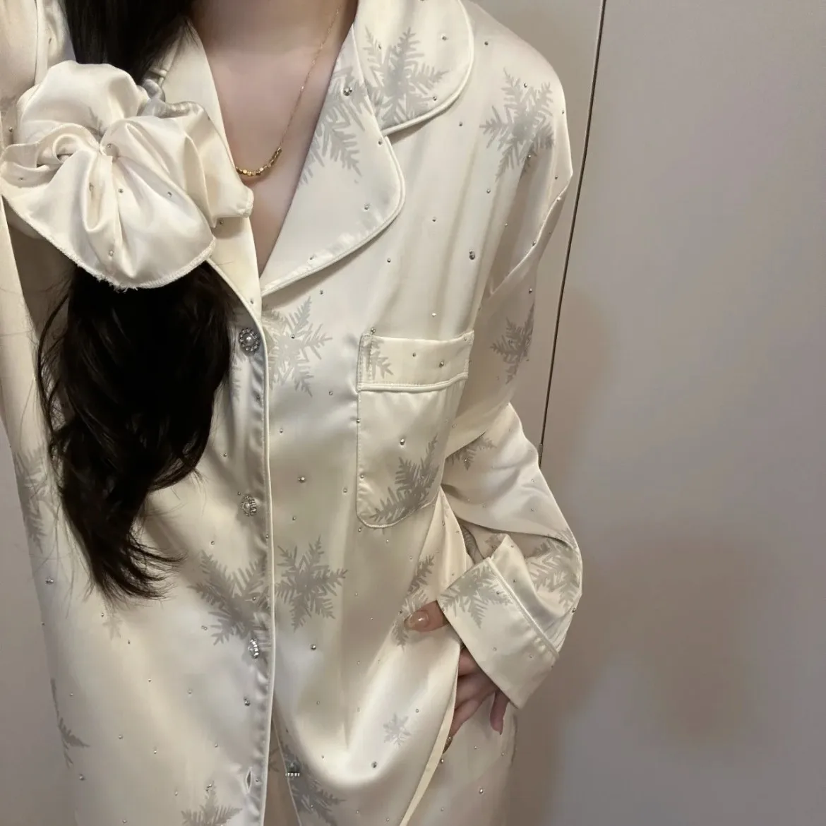 2026 New Pajamas Snowflake Print Loungewear