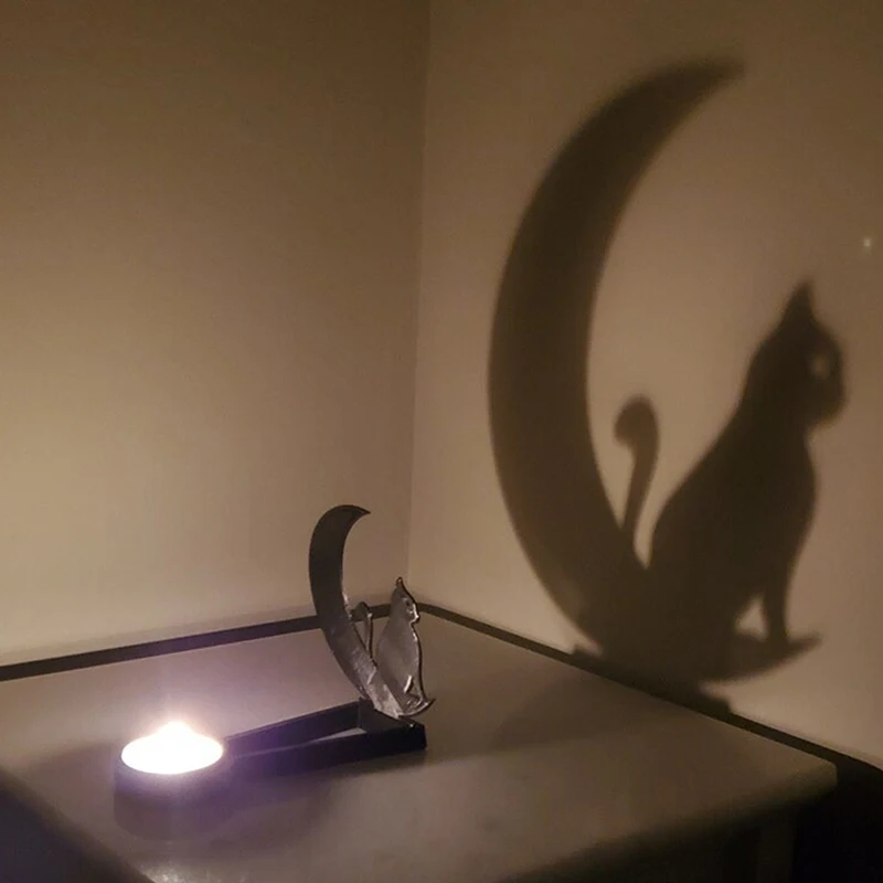 Halloween Ghost Demon Candle Holder Shadow Projector Halloween Candlestick Ornament Home Table Decoration Crafts