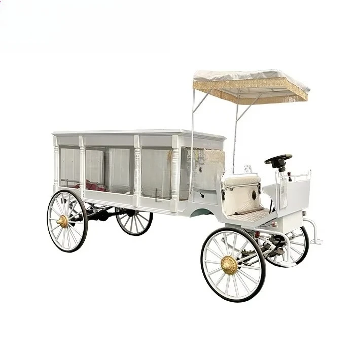 Customized Hearse for Sale Funeral Coffin Horse Carriage for Sale Classic Antique Electric Horse Hearse With Good Price