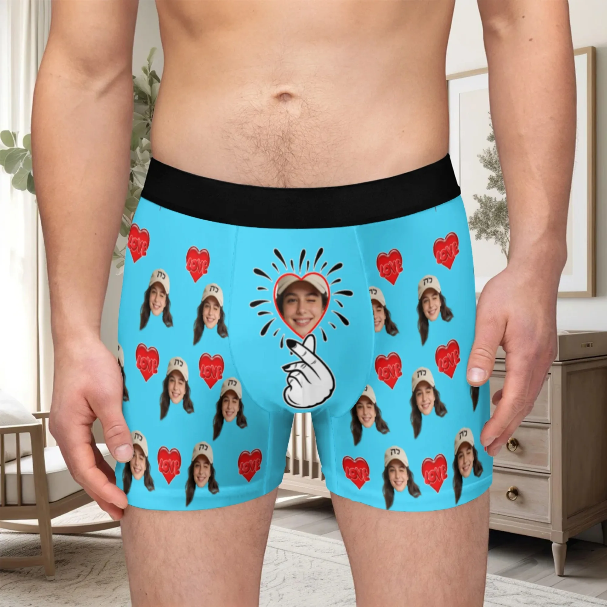Personalized Face Photo Underwear Custom Boxer Briefs Custom Men Valentine's Day Gift For Husband Anniversary Gift for Dad