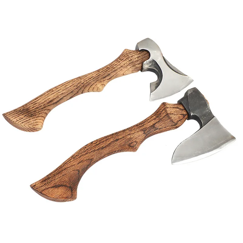 High hardness outdoor camping axe made of 65 manganese steel and Qinggang wood axe, sturdy and durable