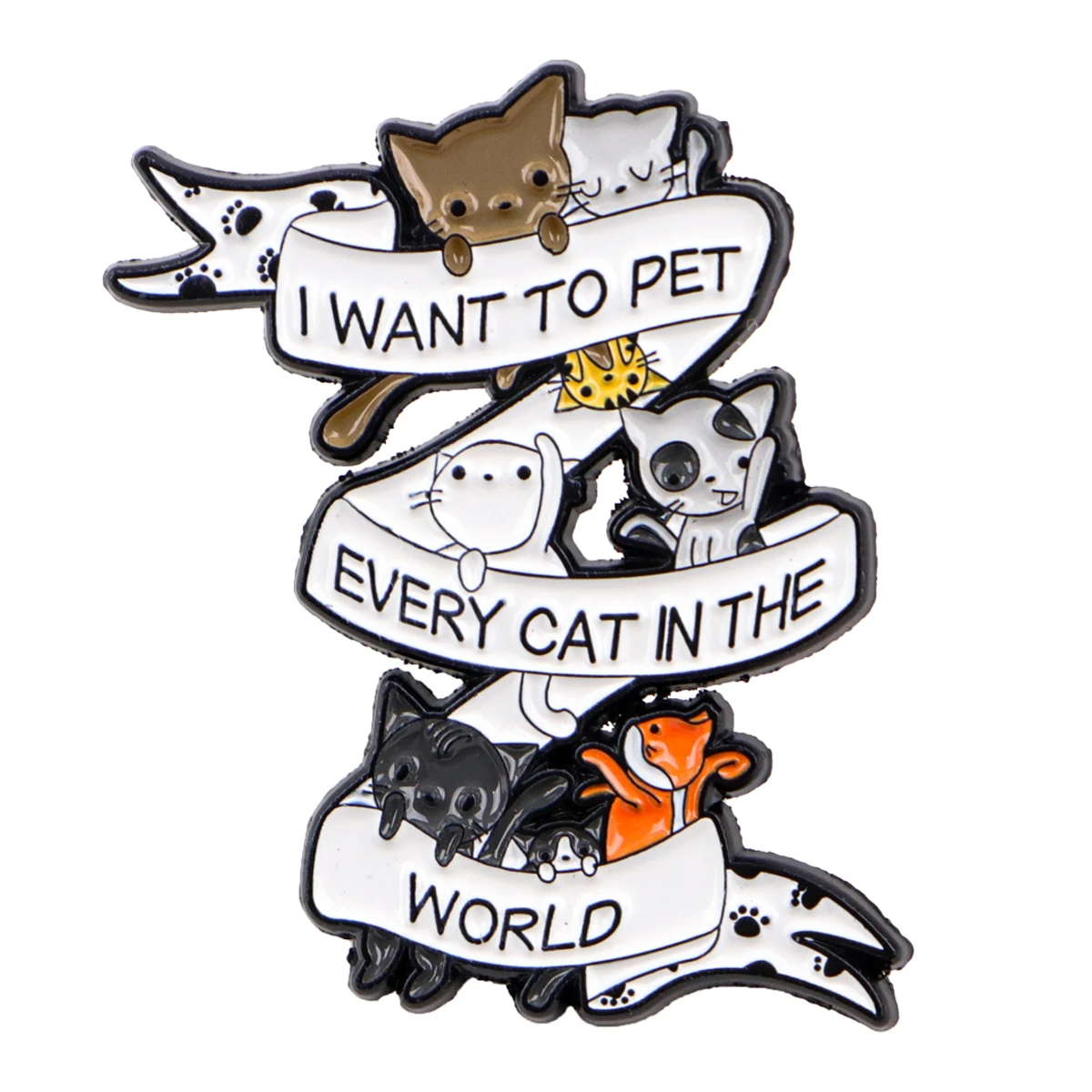 かわいいペット猫エナメルピン漫画動物バッジバックパック女性のブローチ帽子ラペルピンコスプレアクセサリーおもちゃギフト