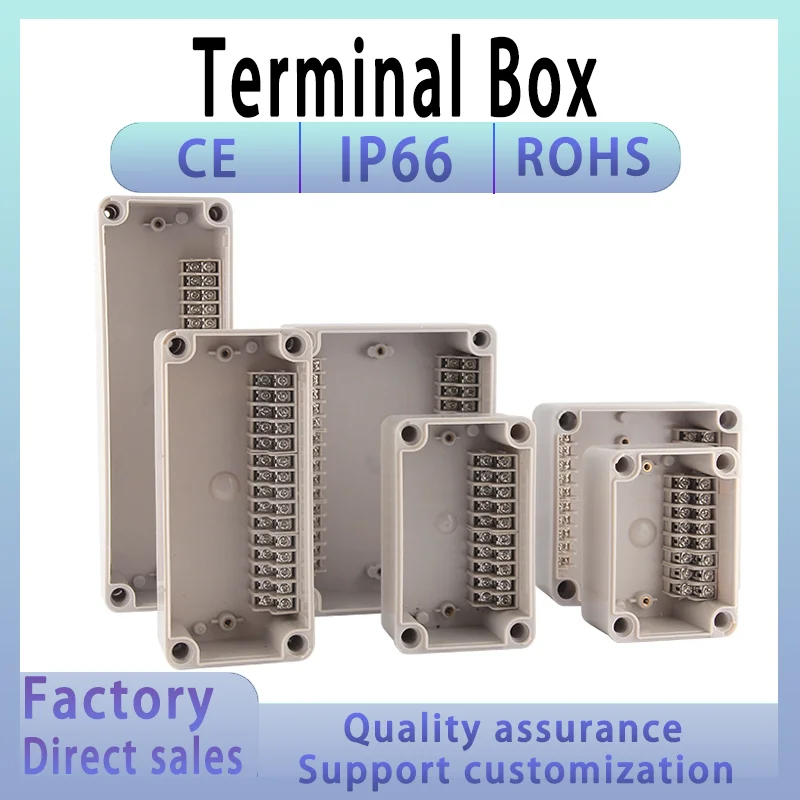 

Outdoor Plastic Distribution Enclosure Case Durable Terminal Junction Box IP66 Waterproof Electric Cable Branch Box