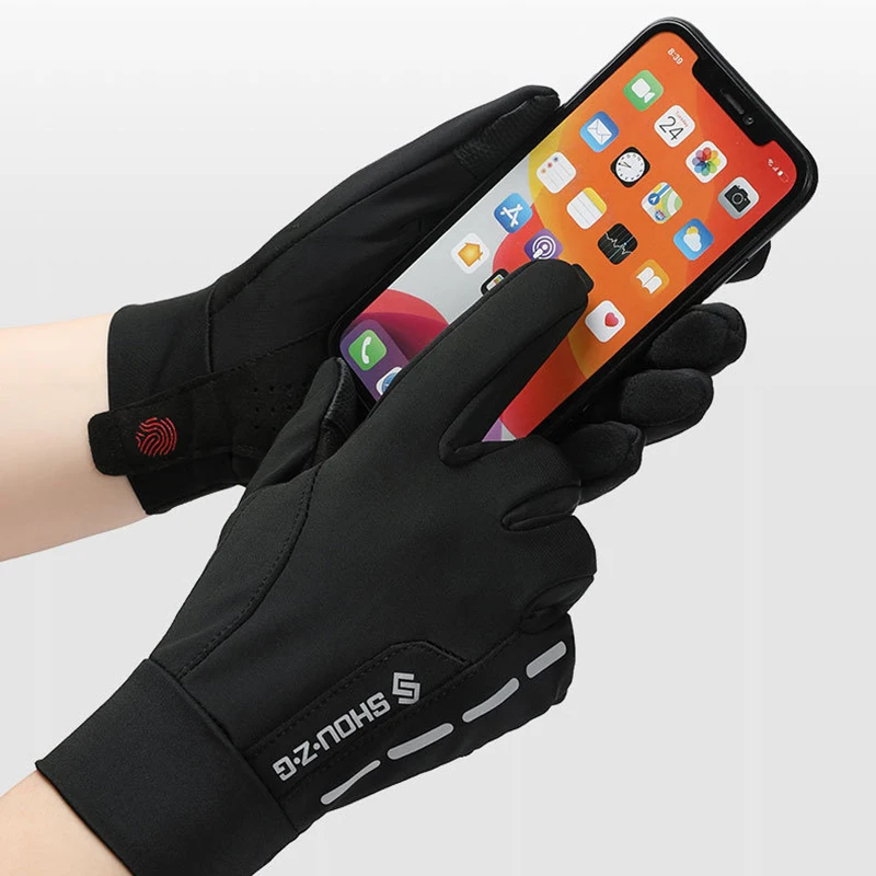 Windproof Cycling Gloves Thermal Warm Motorcycle Touch Screen Winter Autumn Warm Riding MTB Bike Bicycle Glove image 5
