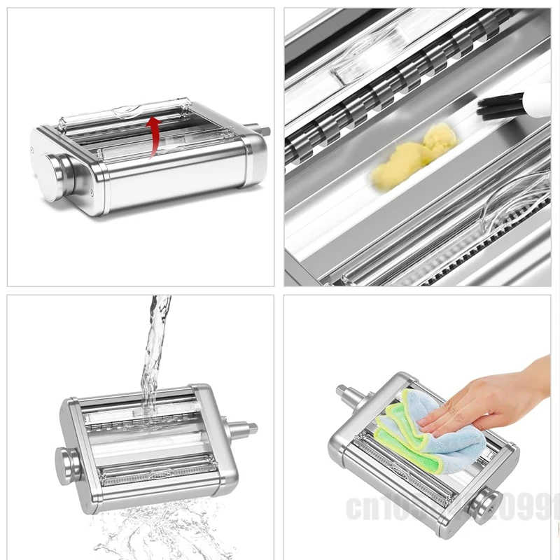 Pasta Roller Fettuccine Spaghetti Cutter Noodle Maker Mixers for KitchenAid Stand KA Kitchen Aid Cleaning Brush Attachments Set