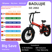 BAOLUJIE DZ2002 Adult Electric Bicycle 500W  Motor Electric Bicycle 48V13AH Battery 20 Inch Tire City Commuter Electric Bicycle