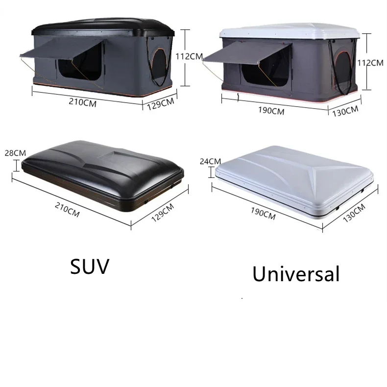 Hard top Aluminum alloy outdoor rainproof camping car top roof tentcar accesorries citycoco  egt