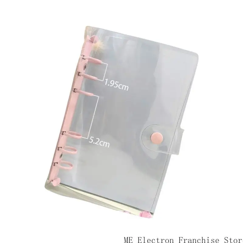 

Clear Notebook Binders 6 Rings Planner Binder Soft Binder with Snap Button Closure Refillable Binder Budget Binder