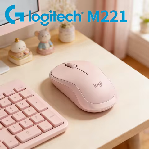 Logitech M221 Silent Wireless Mouse, 90% Noise Reduction, 2.4G 10m Stable Connection for Home Office Laptop PC
