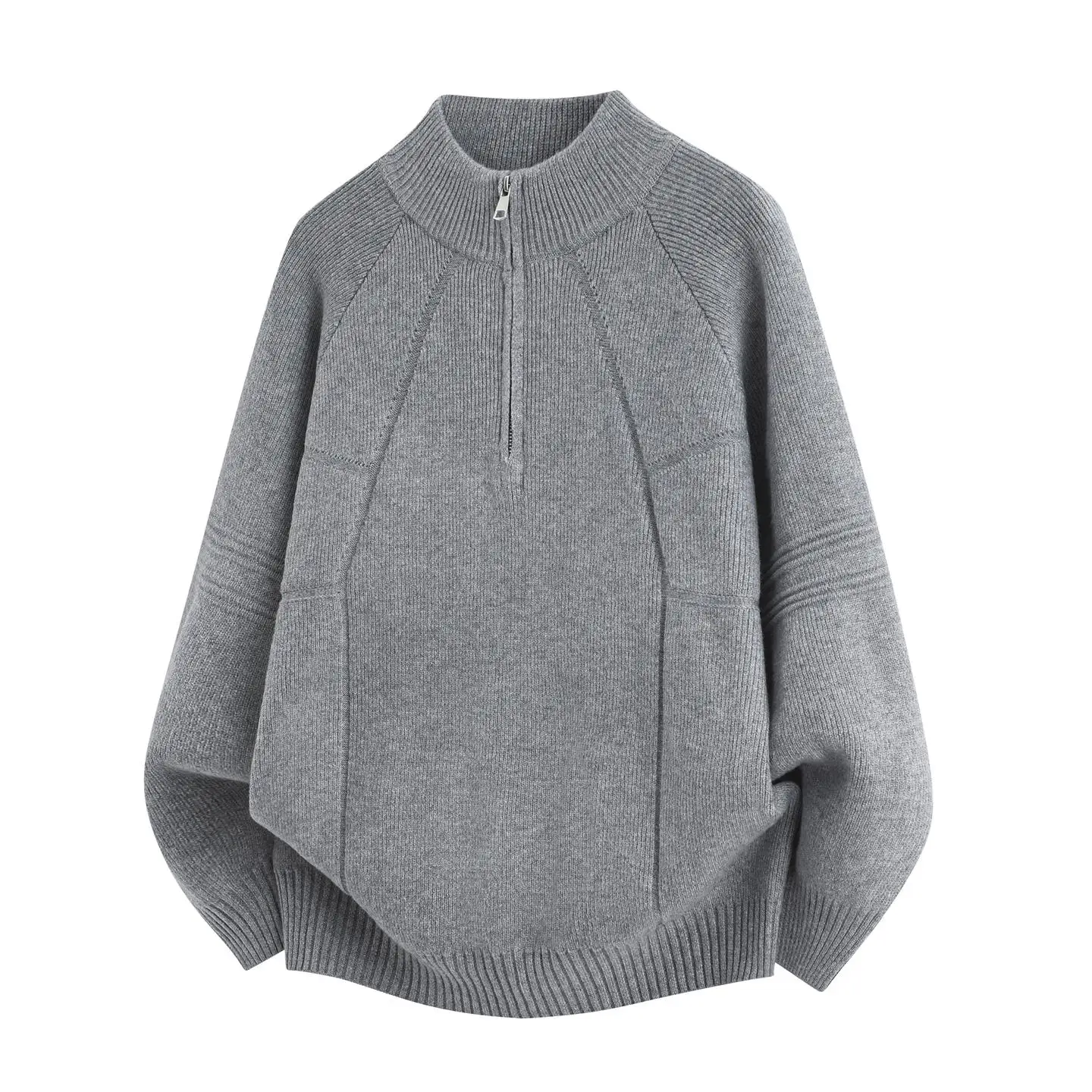 

Winter Warm Sweater Man Korean Fashion Plain Color Half Zipper Men's Casual Sweaters Slim Fit Business Knitted Pull Homme 4XL-M