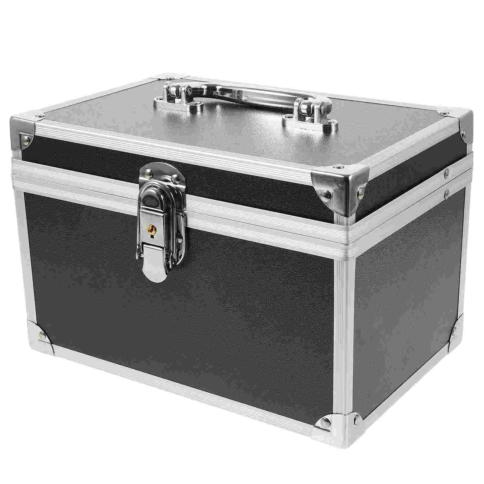 

Hard Storage Case Massage Tool Box Tools Carrying Black Aluminum Toolbox