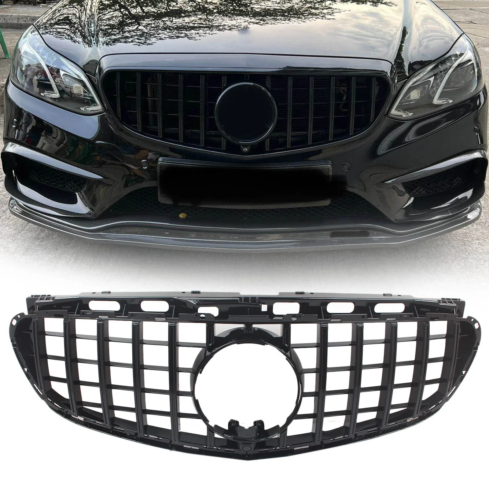 2014-2016 For Mercedes Benz E Class W212 4 Door  E200 E250 E350 E550 Front Mesh Grille Auto Part Front Bumper Grille GT Grill