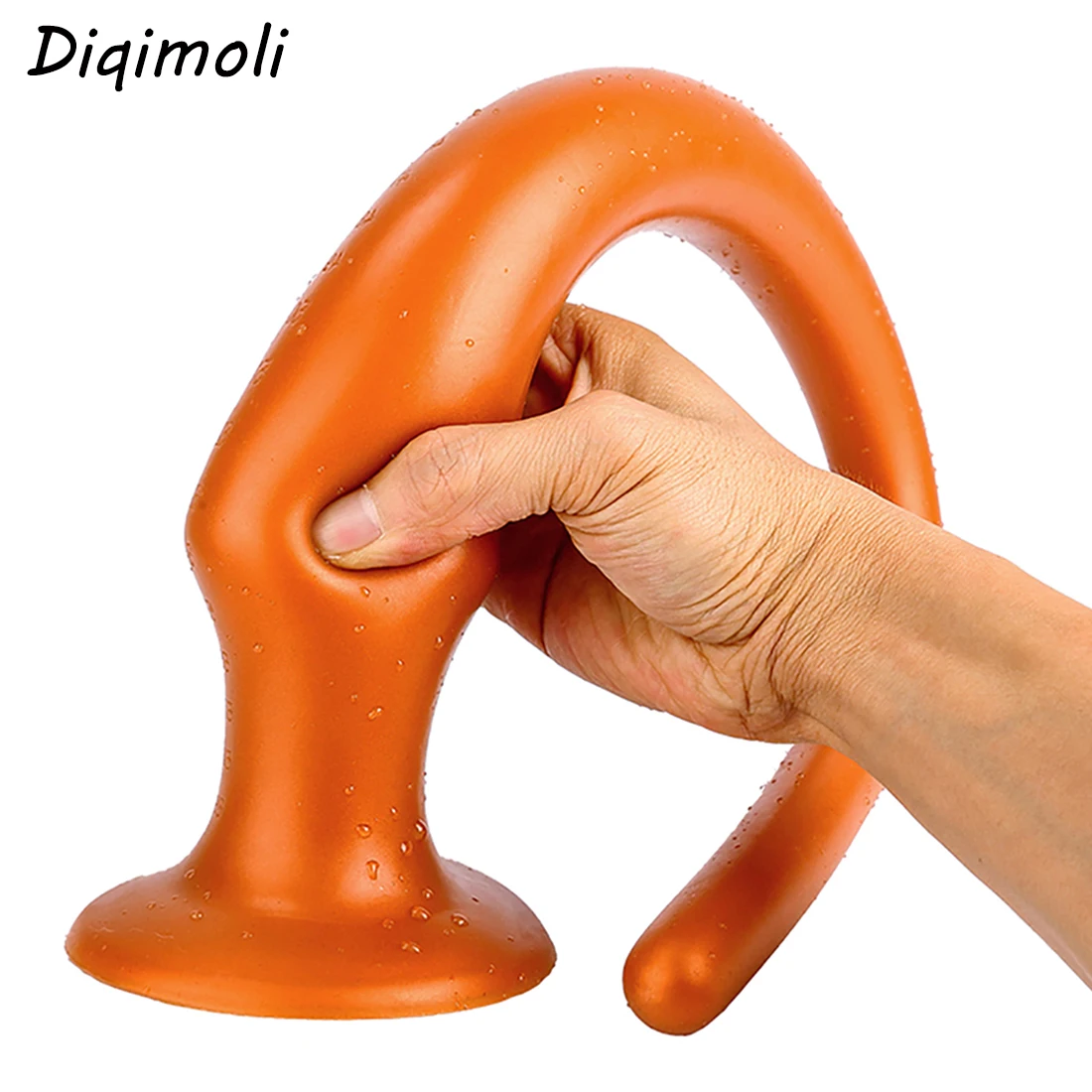 Overlength Liquid Silicone Anal Plug Dildo Stimulate Anus and Vagina Soft Anal Dilator with Suction Cup Sex Toy Butt Plug Penis