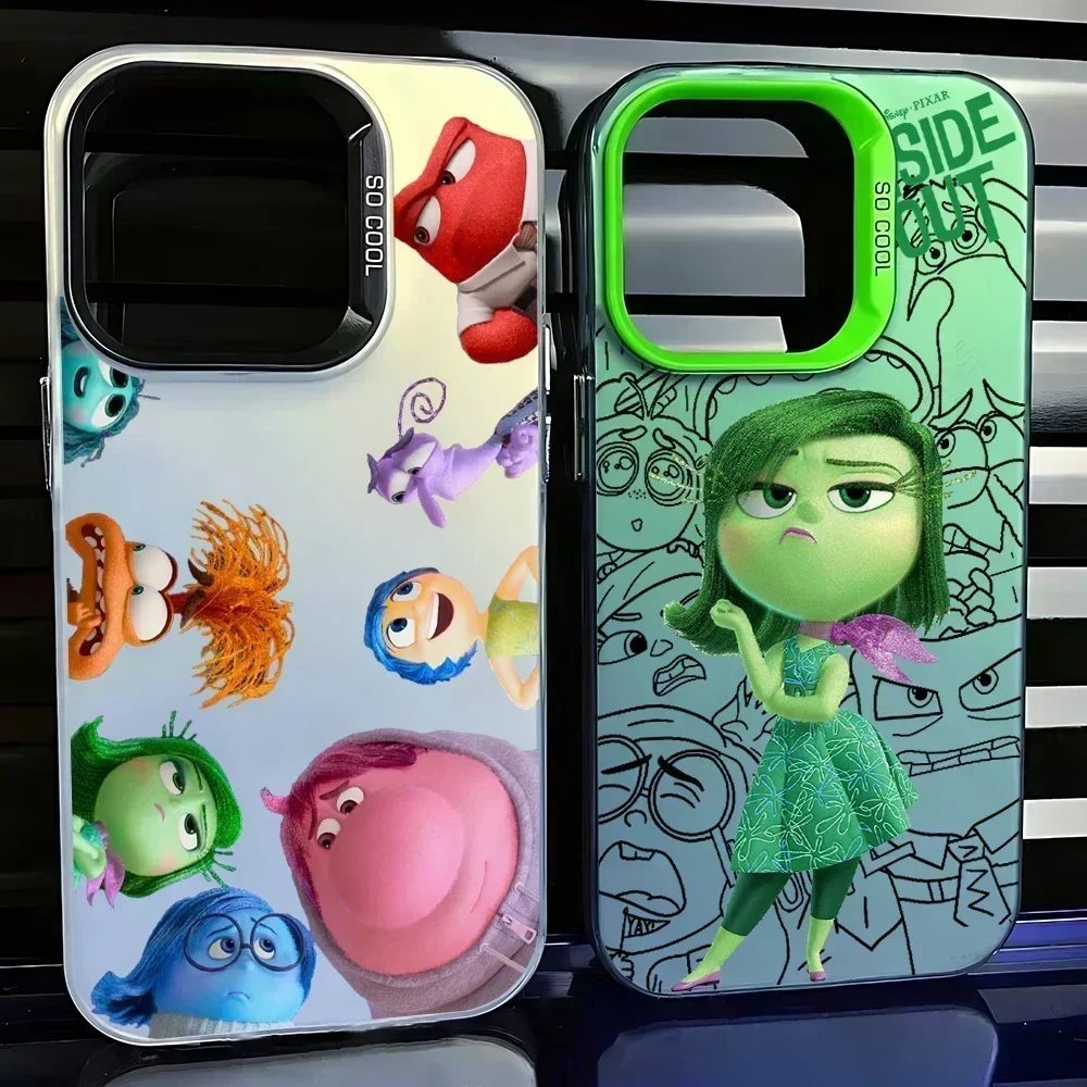 Cute Insides Out 2 Phone Case For iPhone 16 15 14 13 12 11 Pro Max X XR XSMAX 8 7 Plus Candy Matte Shockproof Back Cover