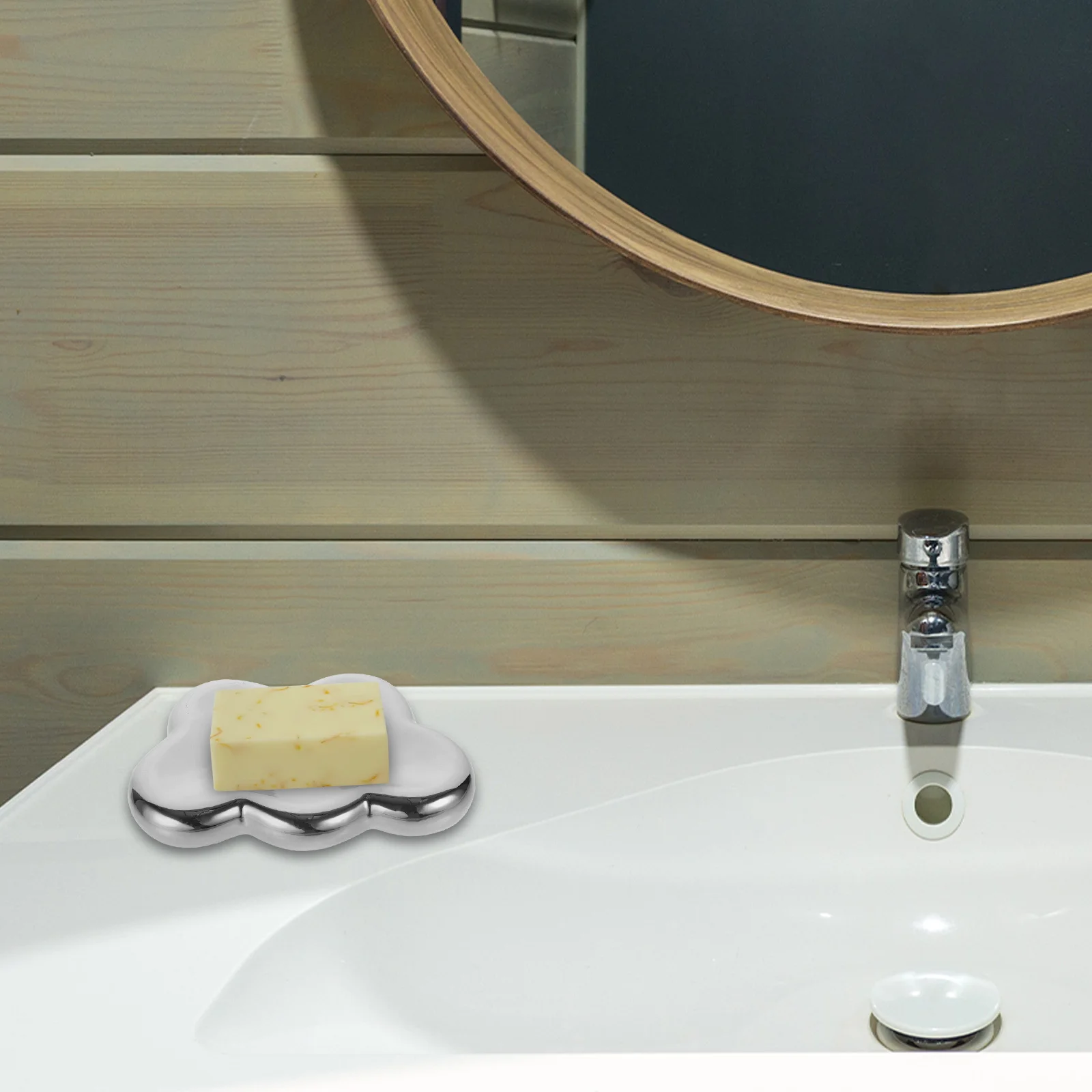 

Ceramic Soap Dish Cloud Soap Holder Non-Slip Bathroom Storage Tray Decorative Rack Easy Cleaning Small Accessories