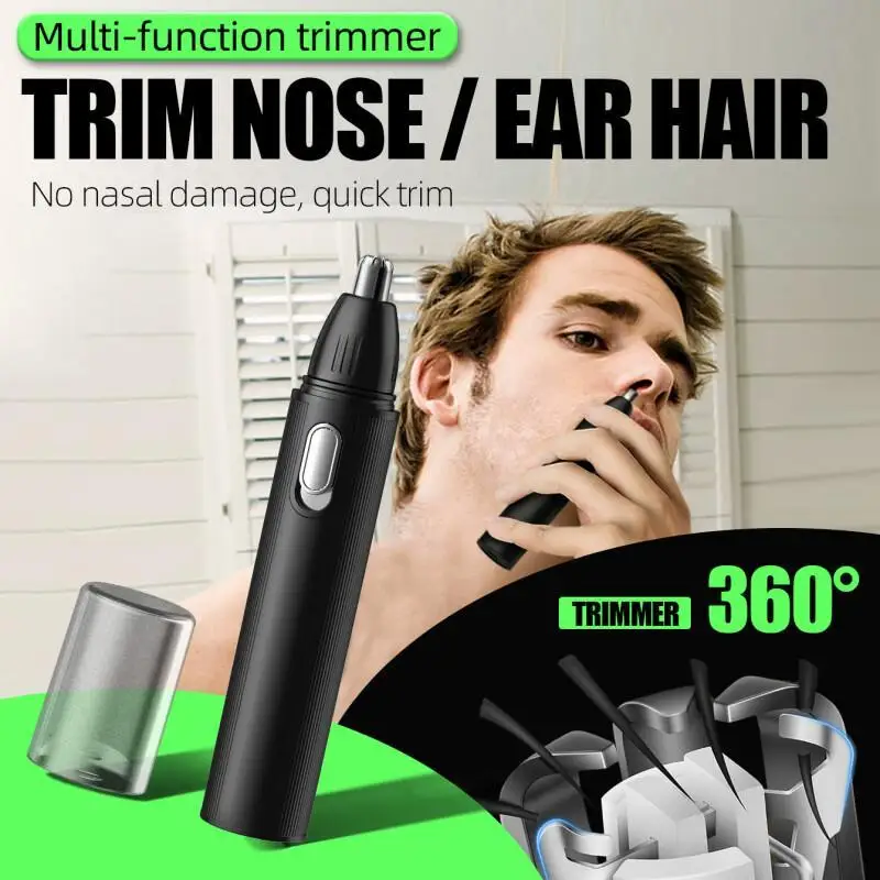 KIKIDO Nose Hair Remover Man Shaver 4 In 1 Portable Travel Sideburns Knife and Rechargeable Epilators Body Hair Management Set